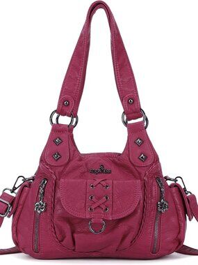 Small Purses for Women Hobo Shoulder Bags Y2K Vegan Leather Multi-Pocket Handbag